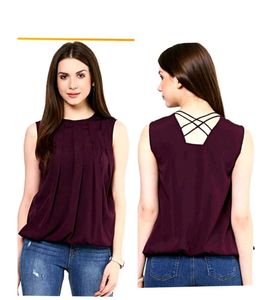 RARE Sleeveless Top with Crisscross Back