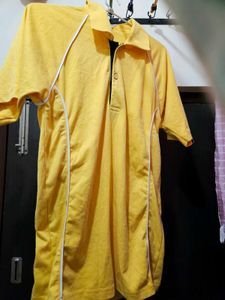 Vintage Yellow Polo Shirt + Kurta Combo