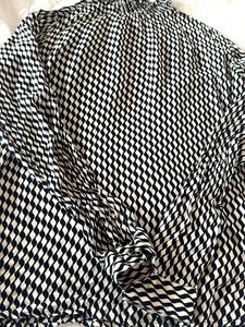 Geometric Print High Neck Blouse