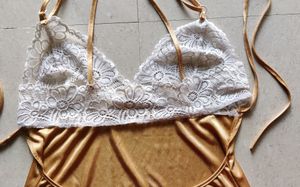 Clovia Golden Brown Night wear