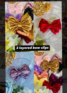 triple layer bow clips