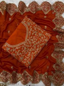 Elegant Orange Saree🧡