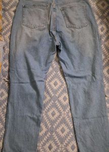 Zara Ripped Light Wash Denim Jeans