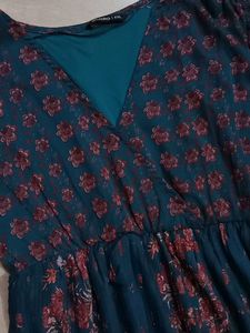 Plus Size Pleated Pattern Gown ...