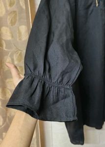 Long Sleeve Black Tunic Top