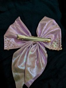 Pearl Embellished Lilac Hair Bow💜🎀🔥✨️