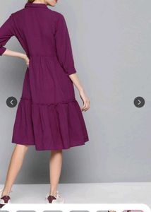 Purple Tiered Maxi Dress, Size Large
