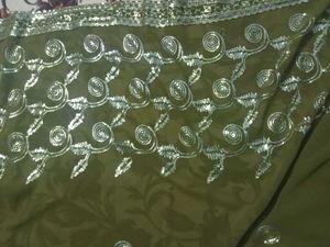 Beutiful Saree Olive Colour