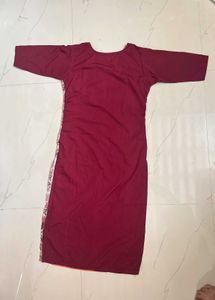 Maroon Kurta