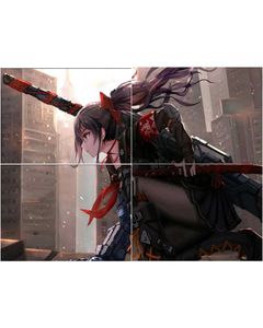warrior Leveling Anime Wall Poster Set of 4