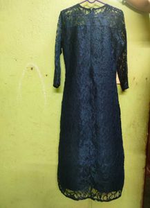 Navy blue Net Bodycon Dress