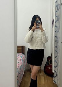 Korean Tweed Half Blazer