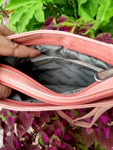 Blush Pink Lace-Up Sling Bag