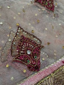 full work bridal saree with blouse piece