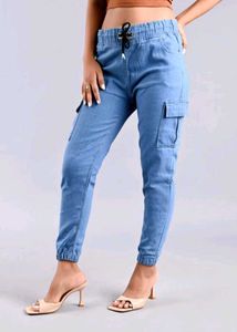 Light Wash Denim Joggers