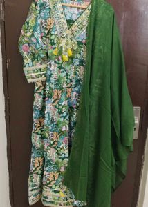 New Unused PureCotton 10m Flare Anarkali Suit