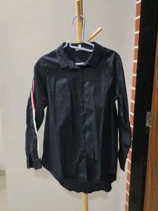 Oversized Black Casual Shirt