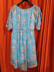 Floral Print Chiffon Dress