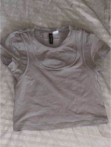 Grey H&M Crop Top