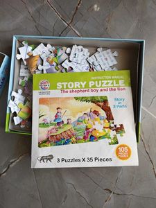 Story Puzzle Shepherd Boy And Lion