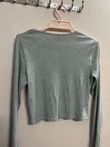 H&amp;M Grey Long Sleeves Top