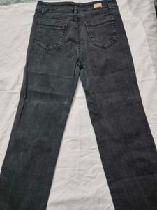 Black High Waist Straight Fit Jeans | 32
