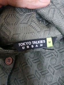 Tokyo Talkies Self Design Olive Green
