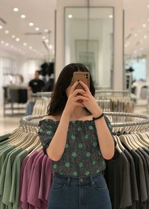 Patterned Off-Shoulder Top