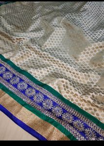 Beautiful Cream Butta Saree