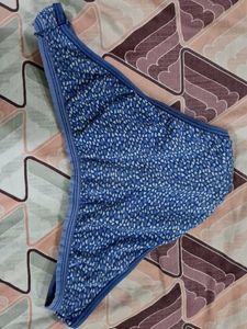 Blue Patterned Bikini Bottoms