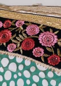 Floral Embroidered Sari Detail