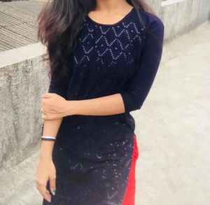 Blue Sequins Kurti