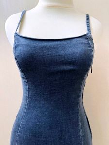 Fitted Denim H&amp;m Dress