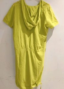 Neon mid-length hoodie dress, Size- 40/42(M/L)