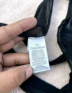 Calvin Klein Black Mesh Thong Panty – Size S