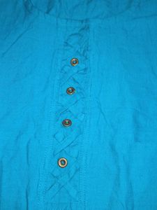 Teal High-Low Tunic Top