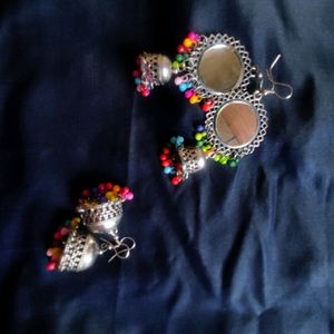 Combo Of 2 Colourful Jhumkas