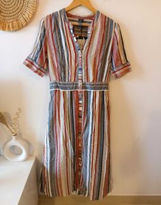 Westside Striped A Line Dress