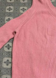 Pink Turtleneck Sweater