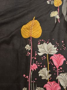 winter Floral Print Dress Material With Stole