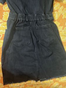 Cute Denim Cutout Mini Dress