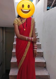 Red ♥️ Karwachout Net Saree