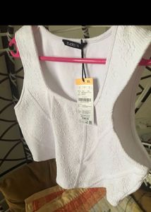 White Corset Tank Top