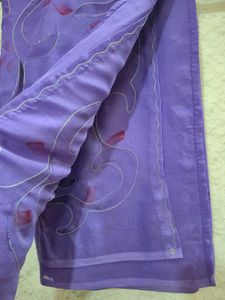 Elegant Purple Floral Saree