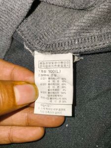 TNF &#39;Korea&#39; Faux-Leather Patch Sweatshirt