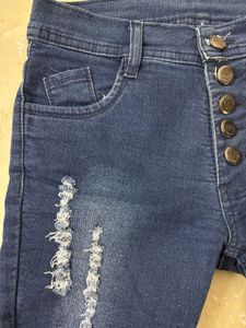 Distressed Denim Shorts