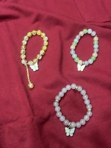 Butterfly Charm Beaded Bracelet