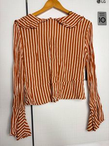 Striped Ruffle Top