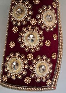 Diamond and Pearl work bridle handbag