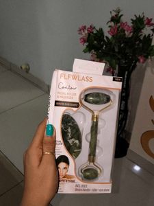 Facial Roller & Gua Sha set Green